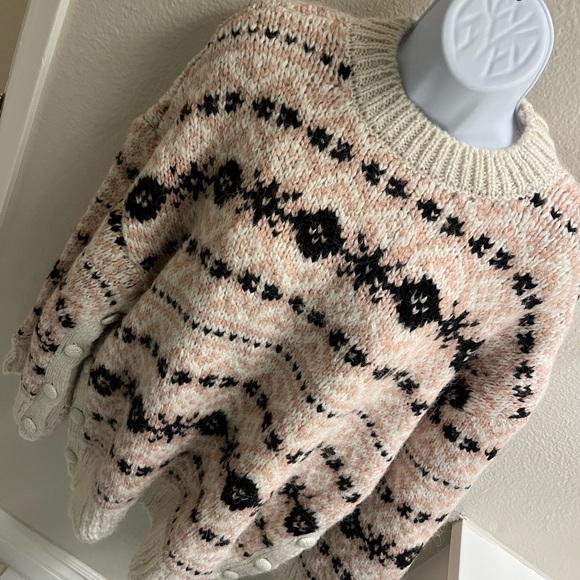 ZARA JACQUARD KNIT SWEATER WITH SIDE VENTS - Picture 7 of 12